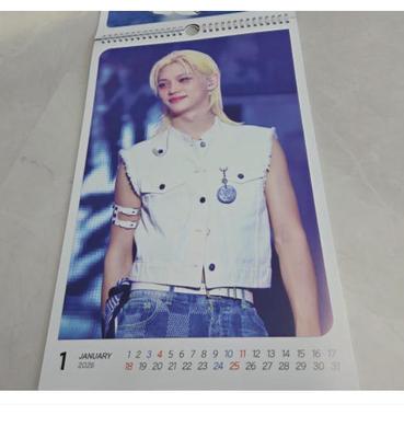 FELIX 2026 Wall Calendar – K-POP Fan Goods (Random Images, Sticker Included)