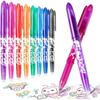 8/12 Piece Collection Multi-color Erasable Gel Pen 05mm Kawaii Pens Writing Creative Drawing Tools Office School Supply Stationery