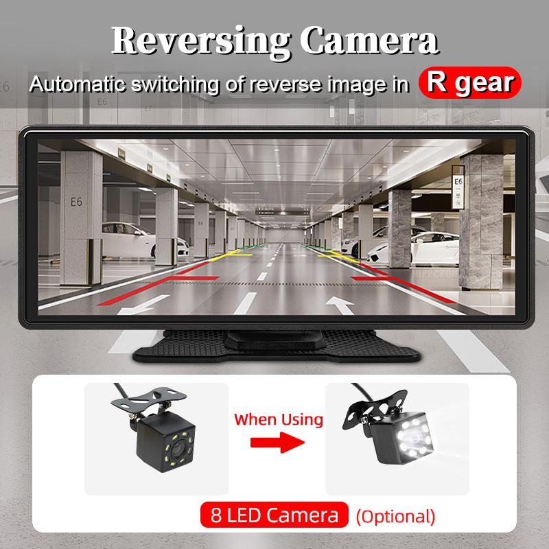 Car Radio 9.3 Channel Portable CarPlay Multimedia Android Auto Video Player Touch Screen with Remote Control Rearview Camera