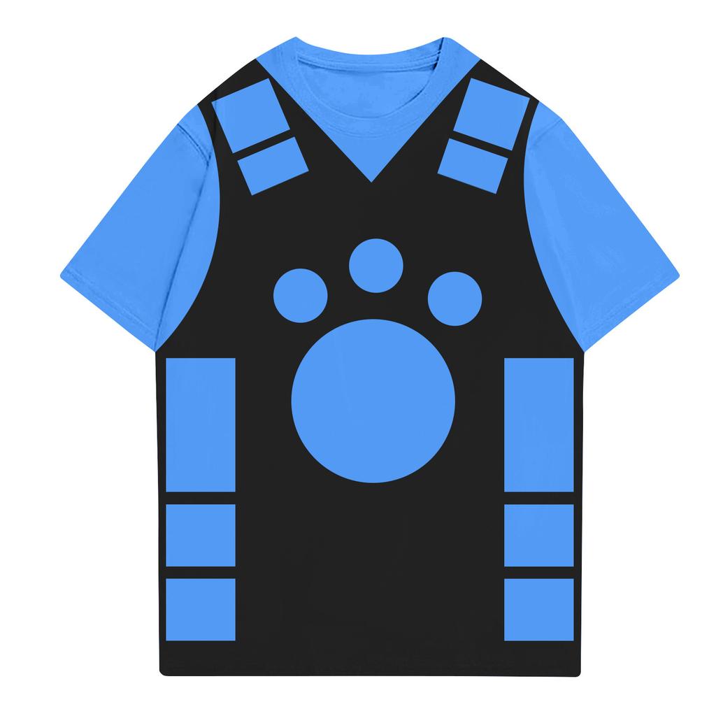 Fashionable Aldult Round Neck Short Sleeve Work Clothes Printed Tops For Summer Tops