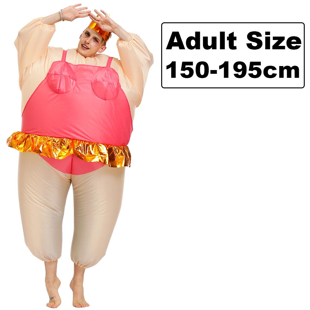 Easter Bunny Clown Adult Kids Inflatable Costume Funny Cute Rabbit Cosplay Suit For Performance Festival Carnival Party Clothing