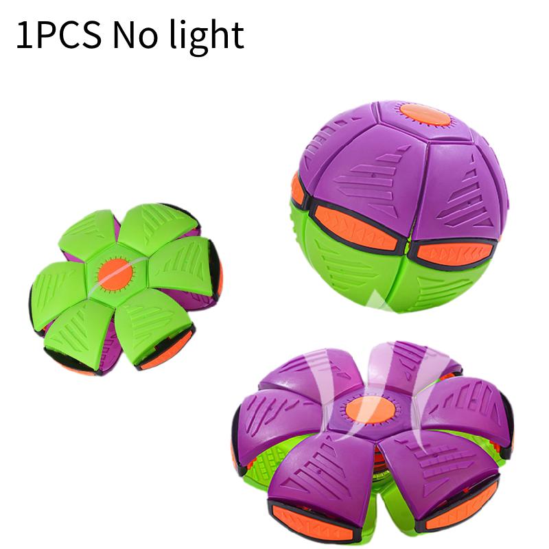 Ball Flying Saucer Deformation Frisbee Bouncing Music Lights Kid Toy Outdoor Pet
