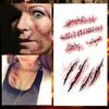 Halloween Zombie Scars Tattoos Waterproof 3D Bite Mark Tattoo Sticker With Fake Scab Scary Bloody Makeup Costume Fake Tattoo
