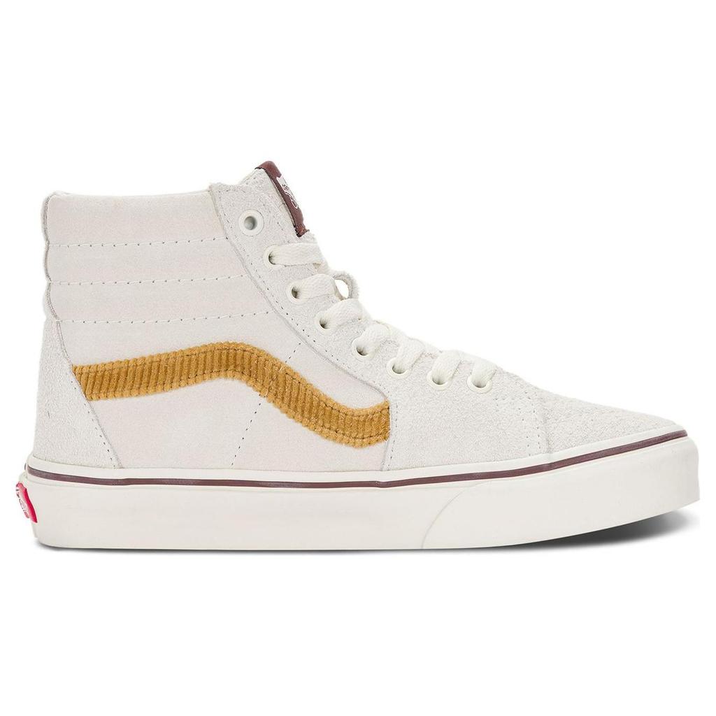 Vans Sk8 Round Toe Lace-Up Shock Absorbing Durable High-Top Skate Shoes Unisex Skate Shoes White VN0007NPD3M