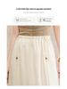 Elastic Waist Drape Slim Fit Midi Skirt - 2026 Spring/Summer Collection