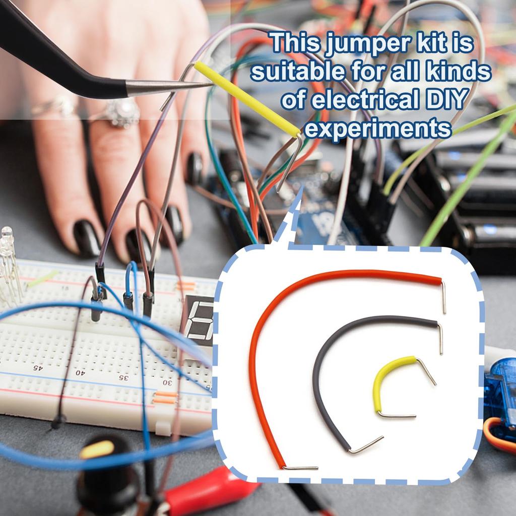 560Pcs Jumper Wire Kit Solderless Flexible Breadboard 14 Lengths Assorted Preformed Breadboard with 65Pcs Breadboard Jumper Wires,Tweezers & Plastic