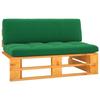 VidaXL Garden Pallet Central Sofa, Honey Brown Impregnated Pine Wood.