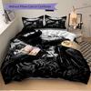3pcs Anime Raven Moonlight Fantasy Bedding Set - Includes One Quilt Cover and Two Pillowcases (No Core) - Perfect for Bedroom Decor and Guest Room Acc