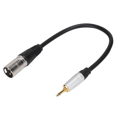 Gold Plated 3.5mm Mono Male To 3PIN XLR Male PVC Exterior Zinc Alloy Shell Adapter Cable0.3M