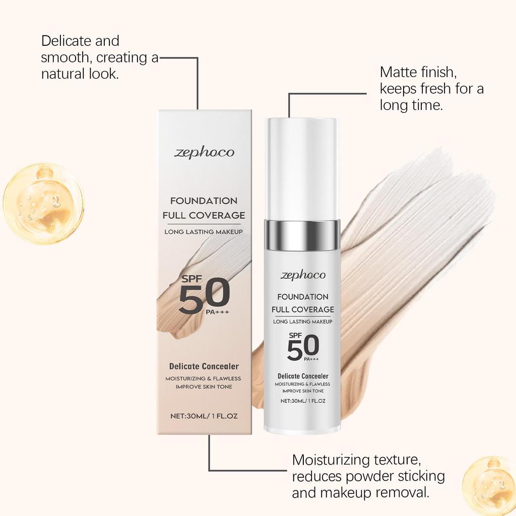 ZEPHOCO Flawless Color-Changing Lightweight Moisturizing Foundation Serum