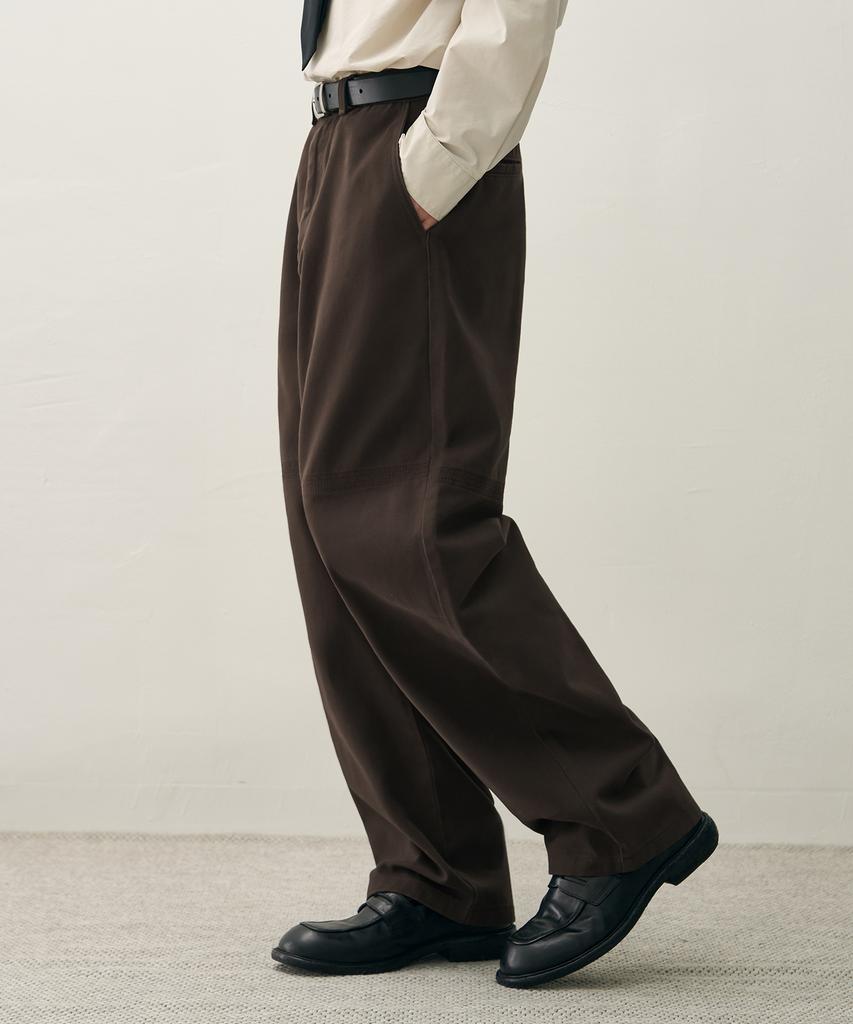 Drawfit Semi-Wide Twist Cation Pants [Brown]