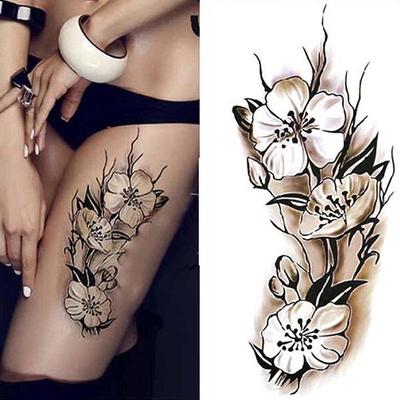 DIY tattoo sticker 1 vel vrouwen waterdichte tijdelijke nep tattoo sticker pruimenbloesem
