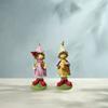 2pcs Garden Ornaments Resin Garden Couple Sculpture Cartoon Waterproof Boy and Girl Statue Cute Miniatures Figurine Desk