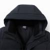 Puma Solid Color Logo Print Single-Breasted Hooded Mid-Length Down Jacket Men Outerwear Black 933541-02