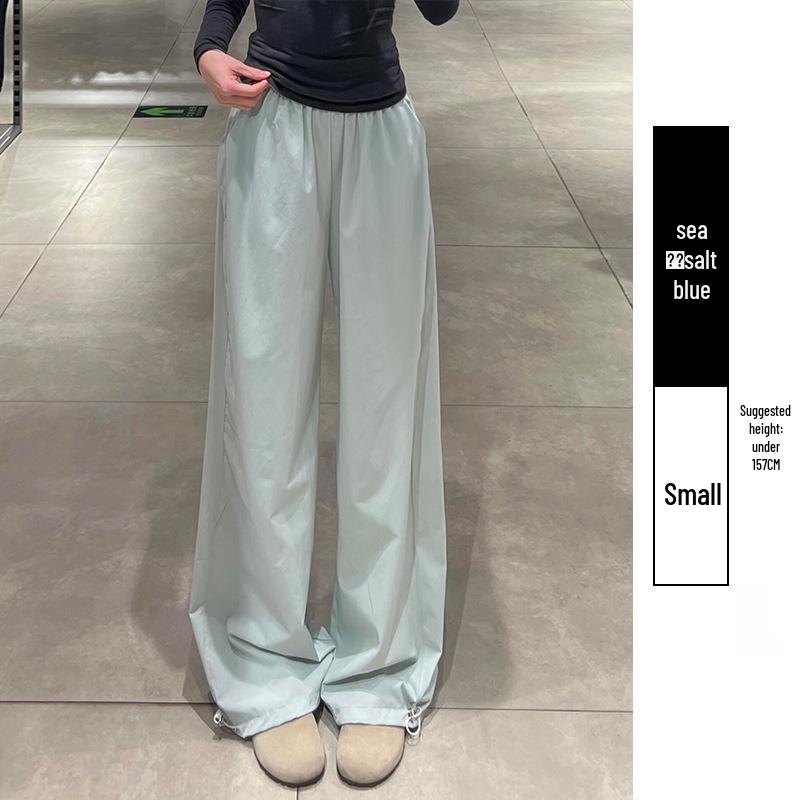 

Women s High Waist Navy Wide Leg Casual Pants - Spring 2026 Medium