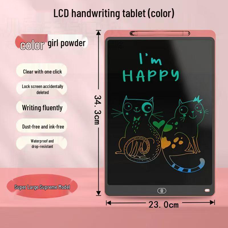 

Детская ЖК-доска для письма и рисования - Доступна в размерах 6.5, 10, 12 или 16 дюймов для креативного ручного граффити.