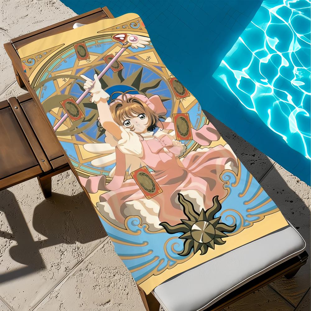 C-cardcaptor Cute S-sakura Towel Beach Quick Dry Soft Pool Towels Gift for Travel Gym Shower Camping Sports