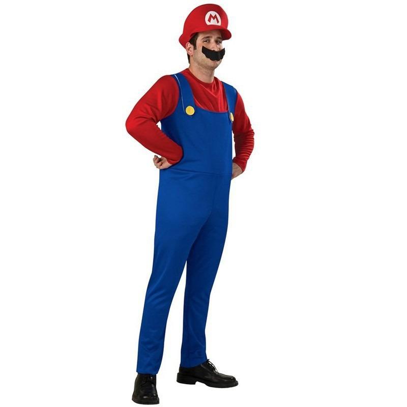 Mario Suit Super Mario Costume Anime Cosplay Halloween Parent-Child June Day Children's Day Costume