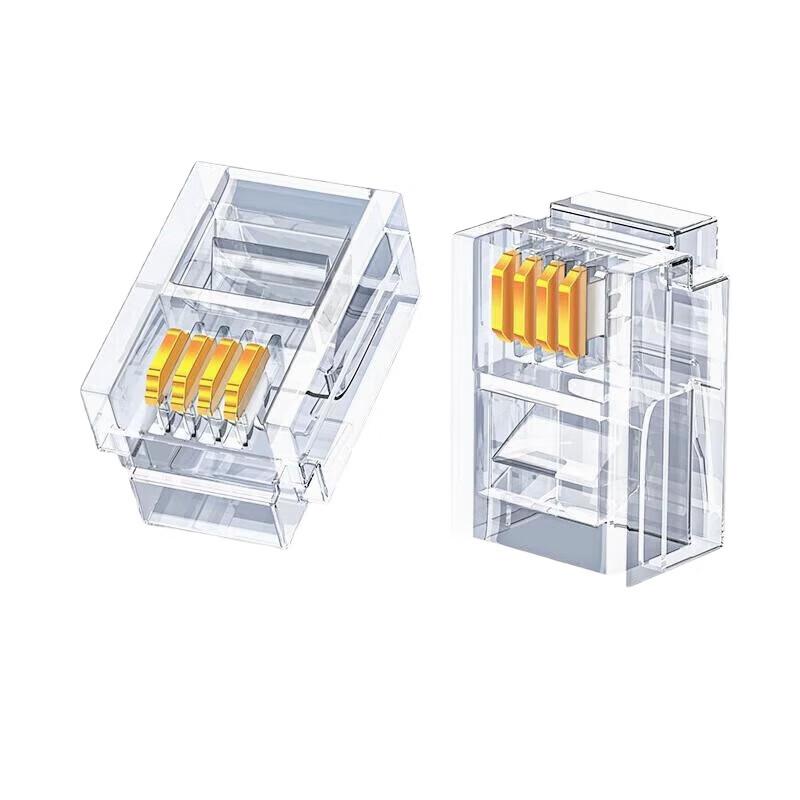 Shanze 4-Core 4P4C RJ12 Telephone Handset Connector