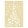 Christmas A4 Stencil - GRAINE CREATIVE - Floral Fir Tree - Washable Plastic - Reusable - Laser Cut