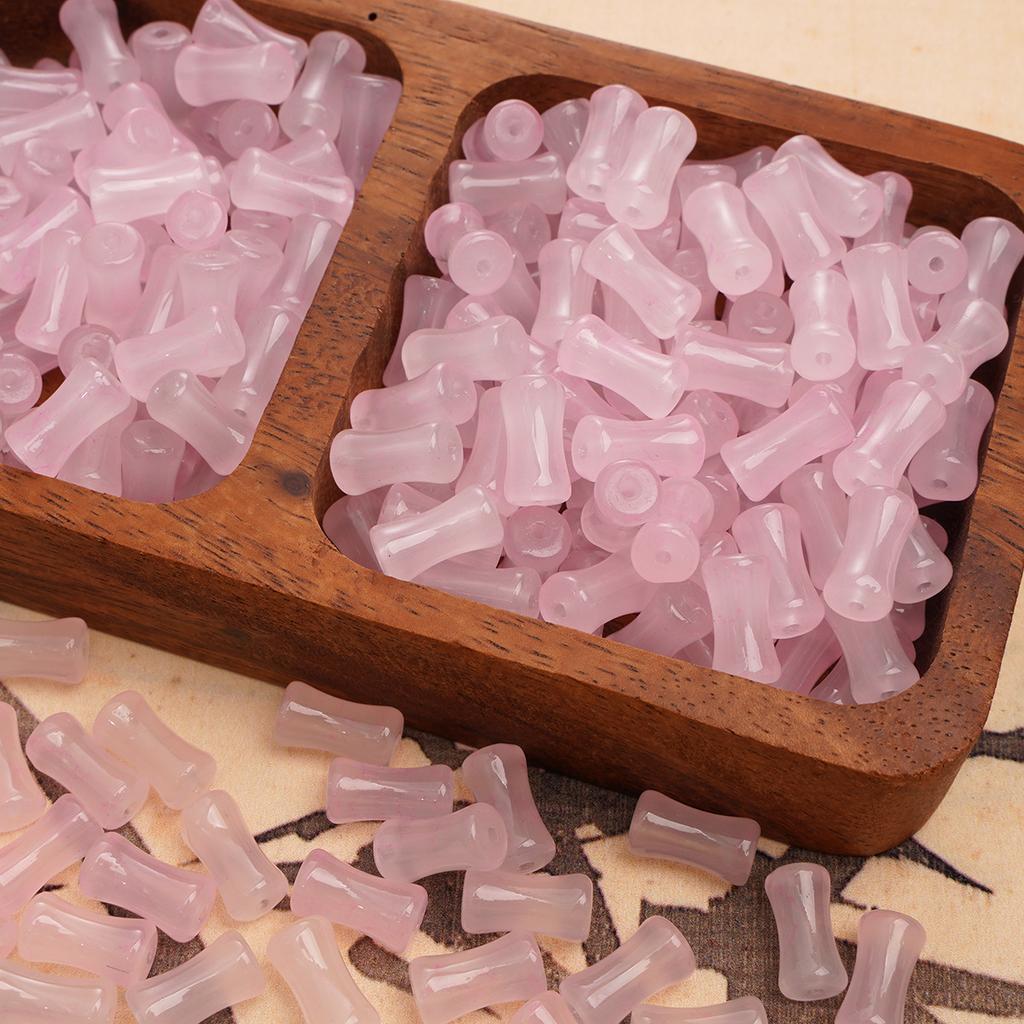 Glass Halo Staining Sprinkles Bamboo Beads Ancient Style Loose Beads Handmade Diy Hand Beaded Beads Accessories Glaze Imitation Jade Beads Materials