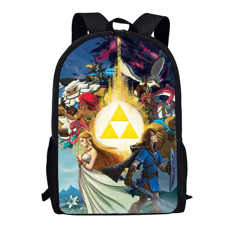 Legend Of Zelda Backpack Breath Of The Wild Game Student School Bag 3D Printed Backpack Cartoon