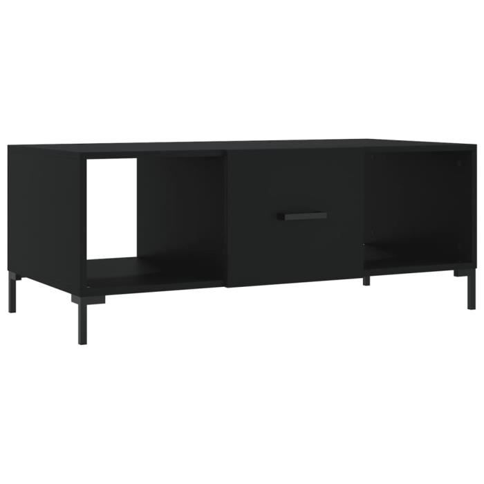 VidaXL Table basse noir 102x50x40 cm bois d'ingénierie 829301