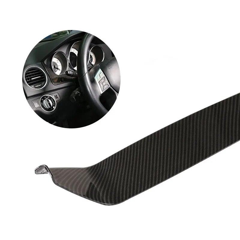 Auto-Styling Kohlefaser-Textur Lenkrad Armaturenbrett Verkleidung Rahmenverkleidung für Mercedes Benz C-Klasse W204 2011 2012 2013