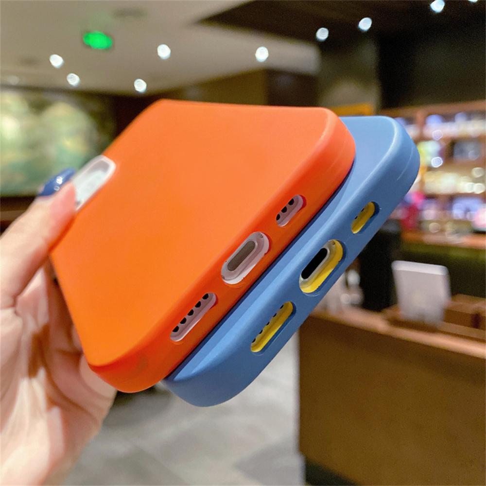 Candy Kleur Siliconen Telefoonhoesje Voor iphone 12 11 Pro Max Hoesje Voor iphone 13 14 15 Pro max XS XR Mat Zacht TPU Achterkant
