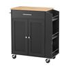 VEVOR Carrello Isola Cucina con Contenitore, Largo 795 mm Isola Mobile con Ruote Girevoli, con Cassetto, Armadietto, Porta Spezie/Porta Asciugamani