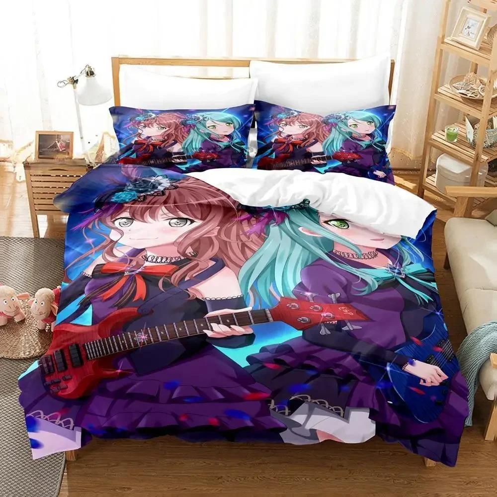 

3D-печать BanG Dream! Girls Band Party! Комплект постельного белья односпальный двуспальный двуспальный двуспальный комплект для взрослых и детей спальня пододеяльник наборы 70x133cm 2pcs