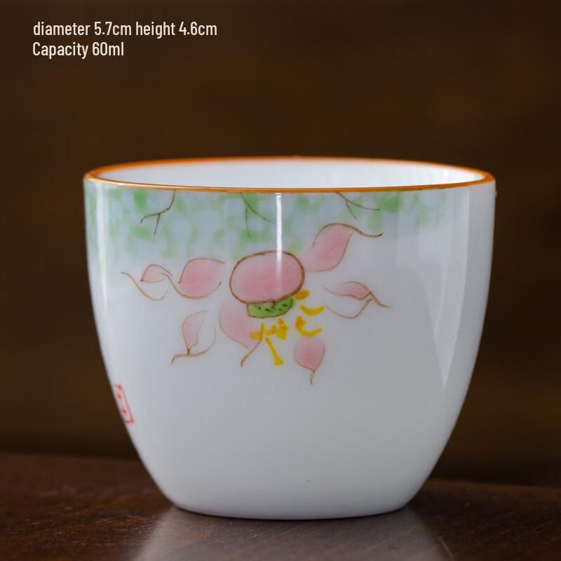 Shangqi Hand-Painted Underglaze Porcelain Gongfu Tea Cup