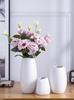 White Ceramic Flower Vase, Large, 25cm, Scandinavian Style, Ceramic, Stylish, Perfect for Ikebana, Home Decor, Gift