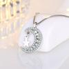 925 Sterling Silver Moon Necklace Pendant Zircon For Women Fashion Exquisite Student Girlfriend Jewelry Accessories Heart GiftGood Product