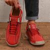 Men's Low Cut Casual Sports Shoes Korean Retro Spring Summer Lace Up Anti Slip Flat Shoes Trendy Fashionable Flat Bottom Boots