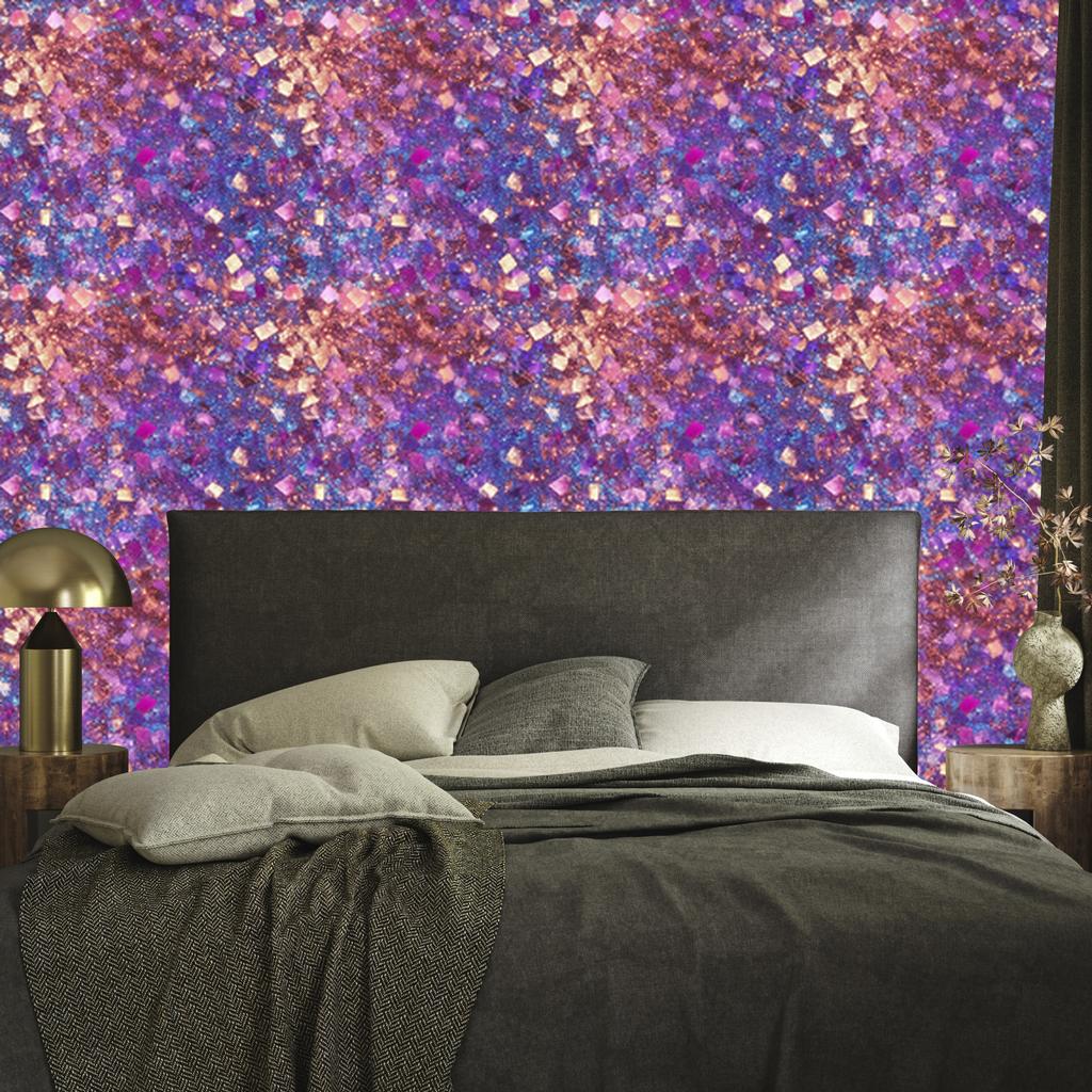 Iridescent Glitter Wallpaper, Purple and Violet, 50x1000