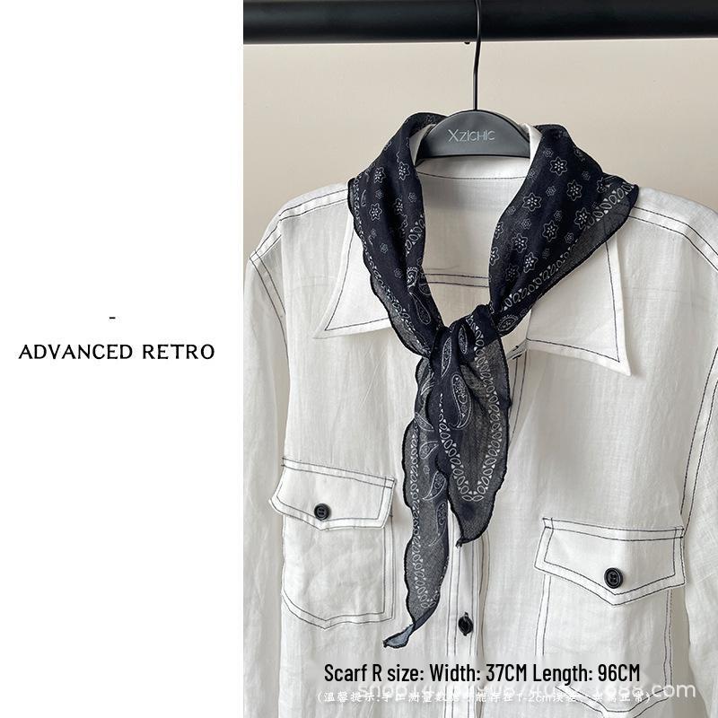 High-End Beaded Bandana Scarf: Spring & Autumn Fashion Accessory