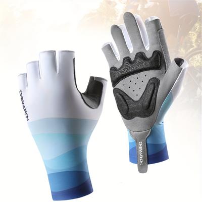 1 Paar Sommer Unisex Halbfinger Outdoor-Sport Handschuhe, Elastische Atmungsaktivität Und Verdickte Handflächenpolster, Geeignet für Radfahren Und Angeln