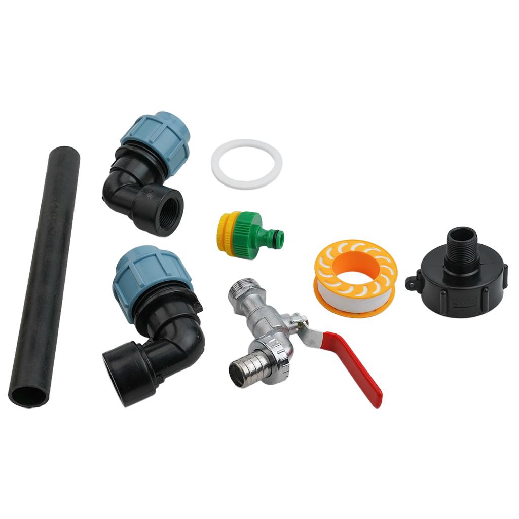 IBC Adapter Connection Kit 3/4 "Outlet Faucet For Tank Container Rainwater Tank IBC Ton Bucket Joint Elbow Pipe Fittings