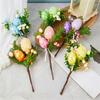 Sophisticated Easters Foam Eggs Bouquet Decoration Bright Color Suitable for Holiday Atmosphere Home Party Display