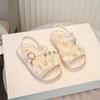 Summer Girls Flower Rhinestone Light Up Anti-Slip Princess Sandals For Baby Girls