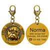 Medaglietta ID Personalizzata per Cani Targhette Personalizzate per Cani Placca Nome Anti-smarrimento Incisione Gratuita Ciondolo per Animali Domestici per Collari Collane Placcato Rame