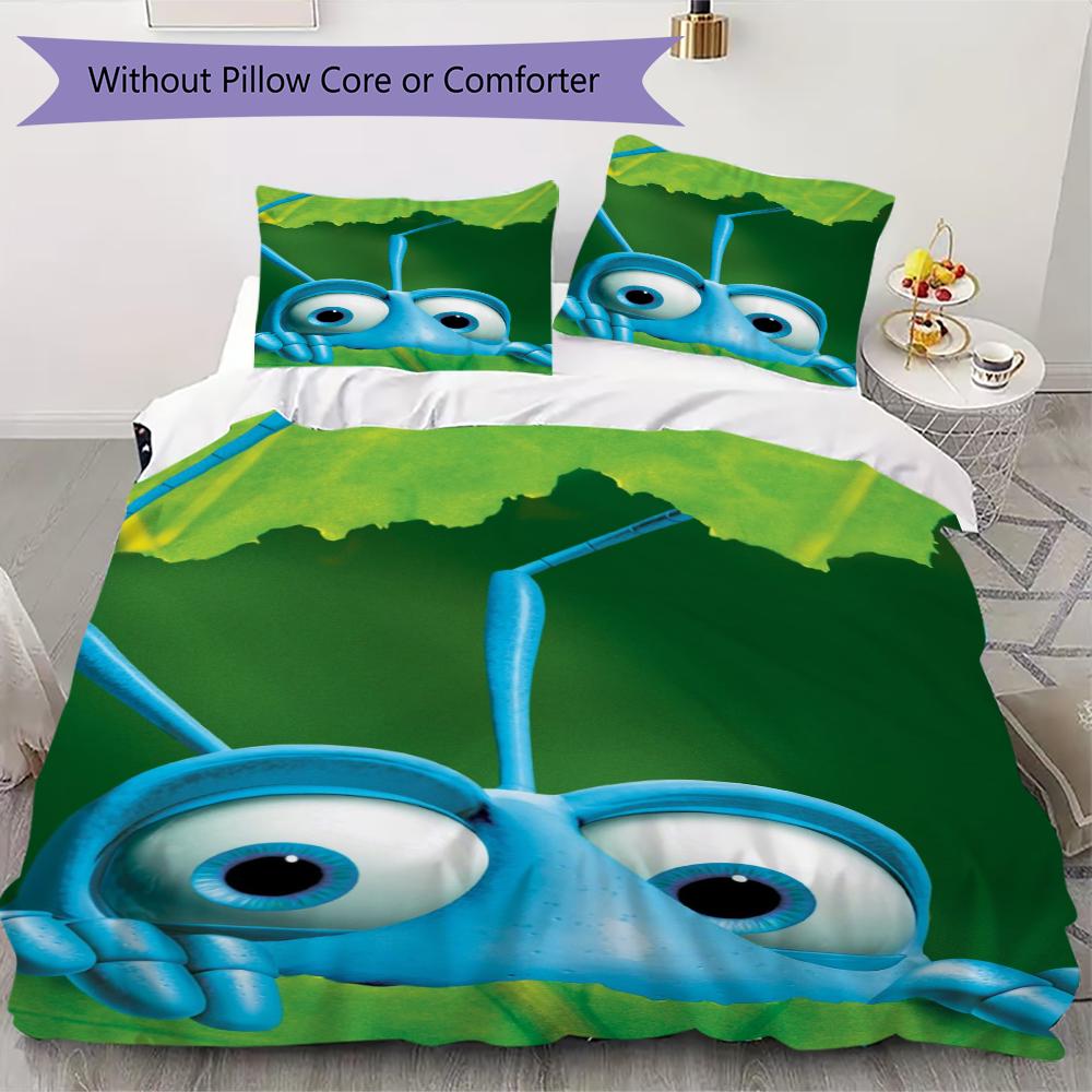 Biancheria da letto a tema A Bug's Life, Set copripiumino Copripiumino Federa Regalo di Compleanno per la Casa(1 * copripiumino + 2 * federa, senza nucleo)_lx