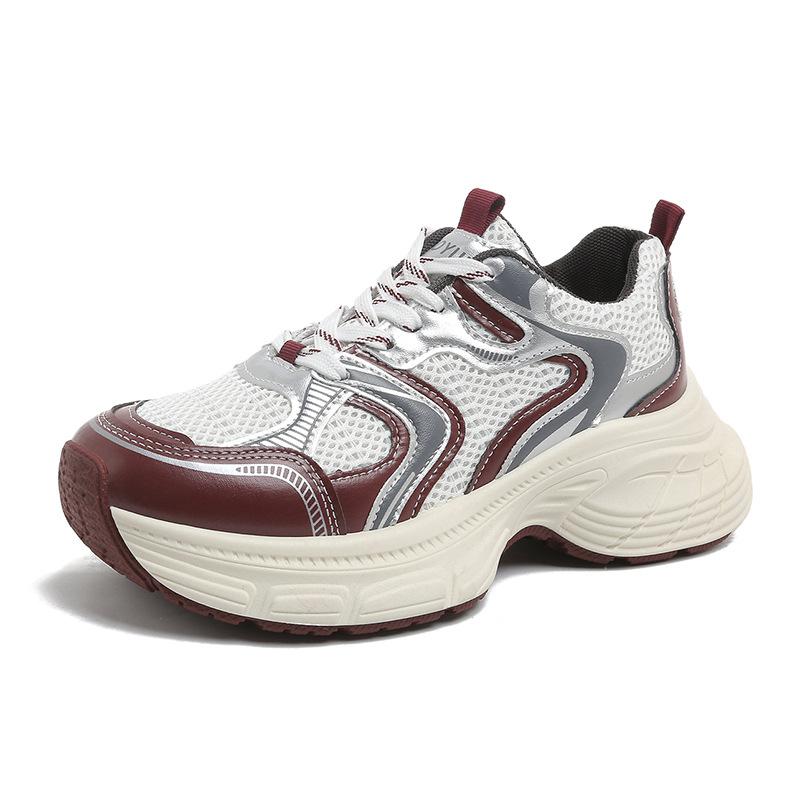 

Foreign trade export Internet celebrity ultra-light heightening dad shoes women s new breathable thick-soled casual sports shoes new tide 35 красный