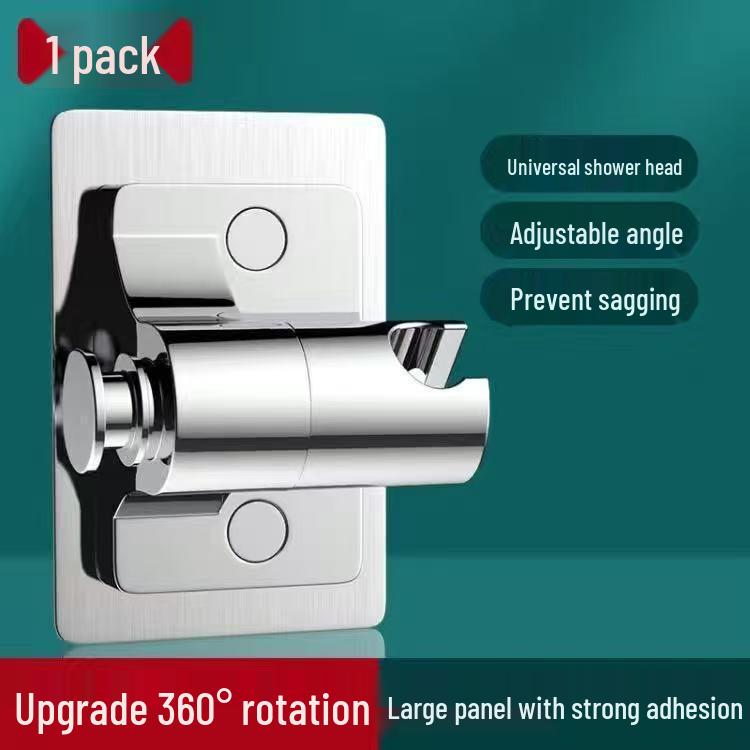 Universal No-Drill Shower Bracket: Handheld Spray Hose Rack with Fixed Exposed Mount