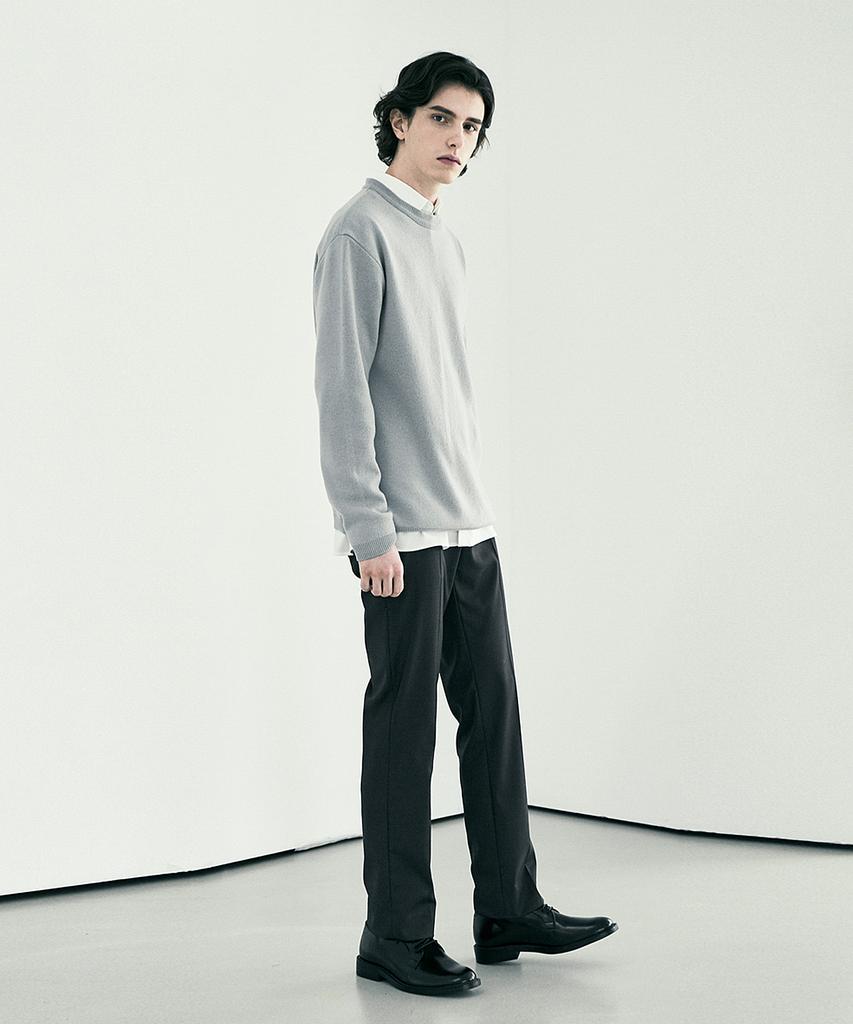 Keomeonseutaendadeu Pure Wool Basic Knit [Gray]