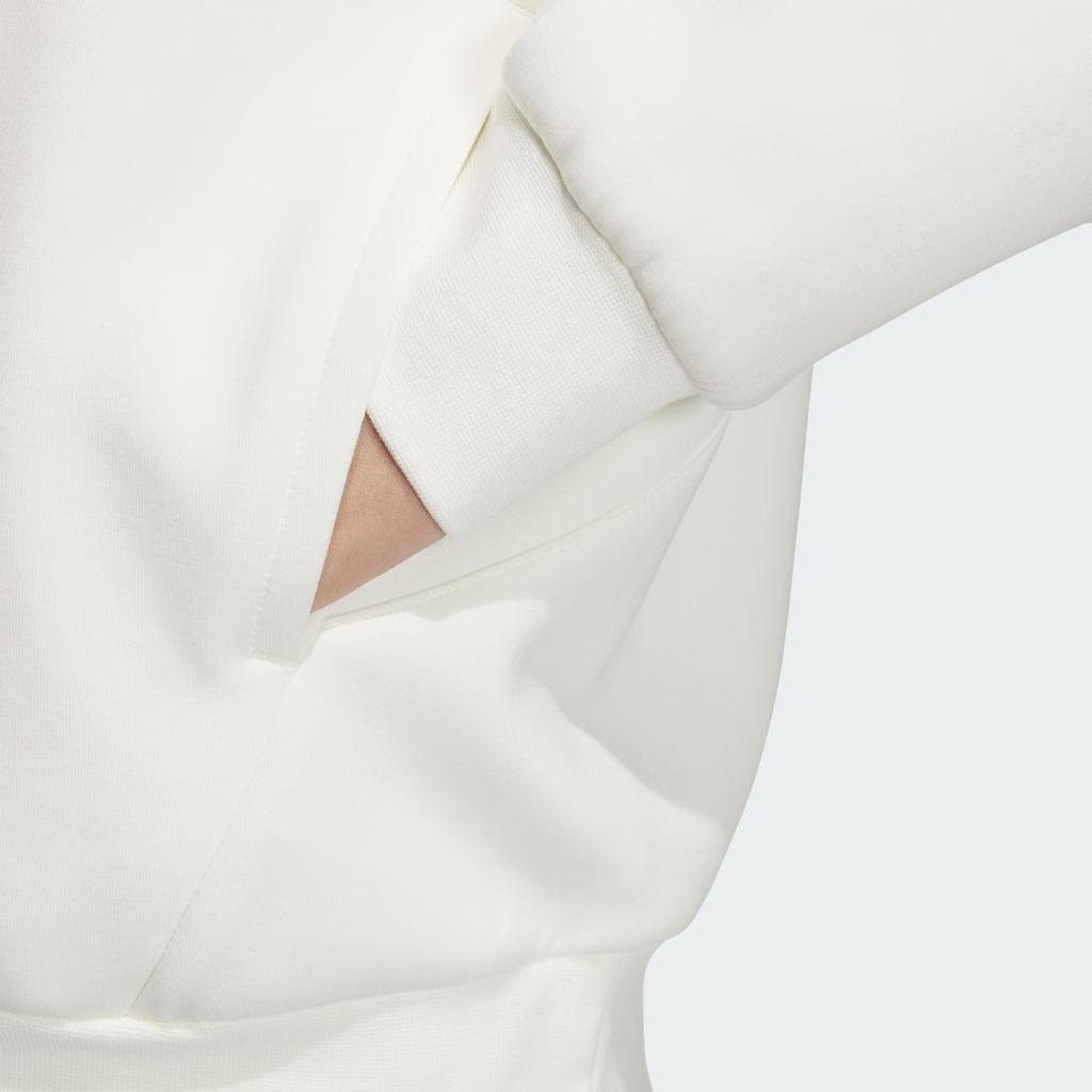 adidas Lounge Fw24 Half-Zip Sweatshirt Hoodie Women Sweatshirt White JJ3594