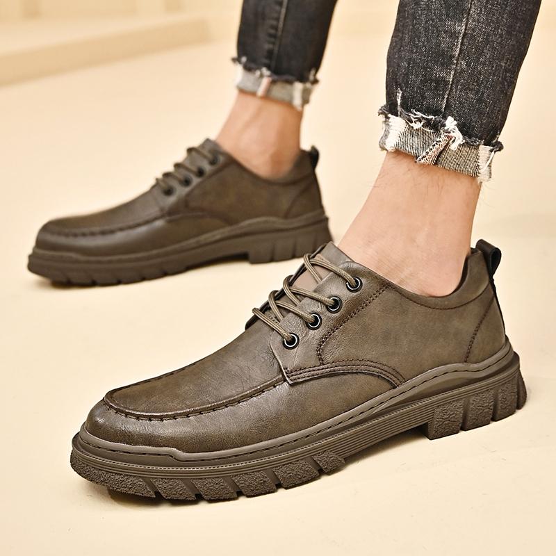 Men's New Casual Leather Shoes Gentleman retro luxury style Party or work Business High Quality Adult Minimalist versatile