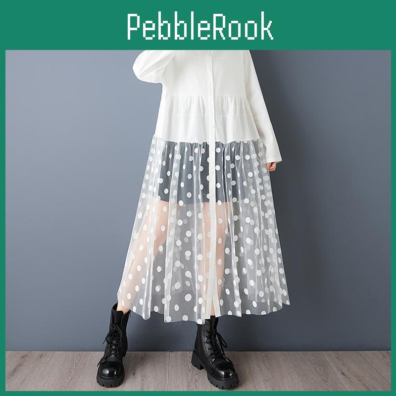 Long Plus Cotton Sleeve Size Mesh Vintage New In Dresses For Women Casual Loose Spring Summer Autumn Shirt Dress