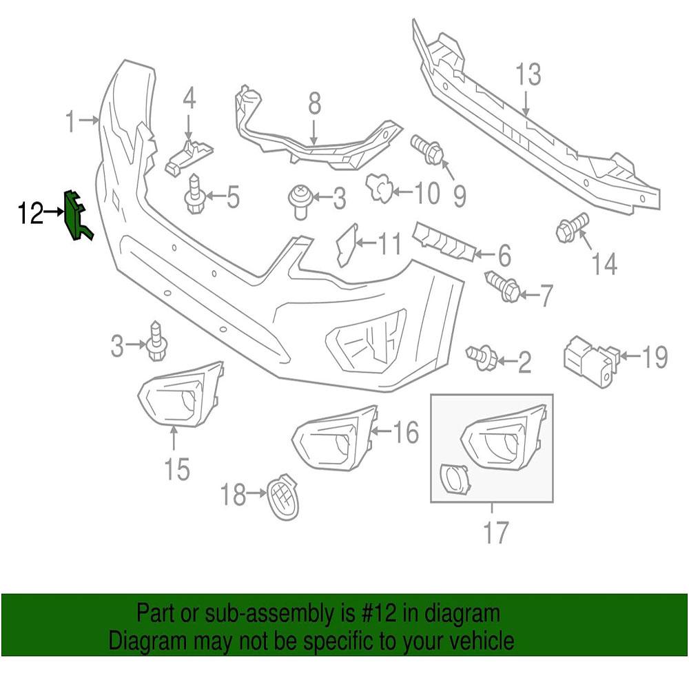 Front Tow Eye Bumper Cover Cap 57731AJ180 For Subaru Impreza 2.0L 2012-2014